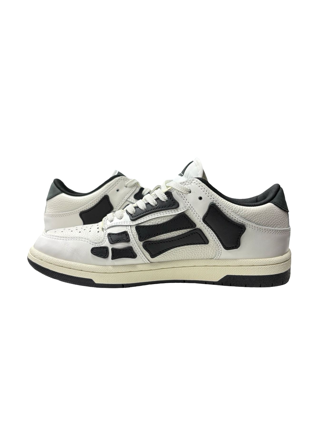 Amiri Skel Low-Top Leather Sneakers Black/White