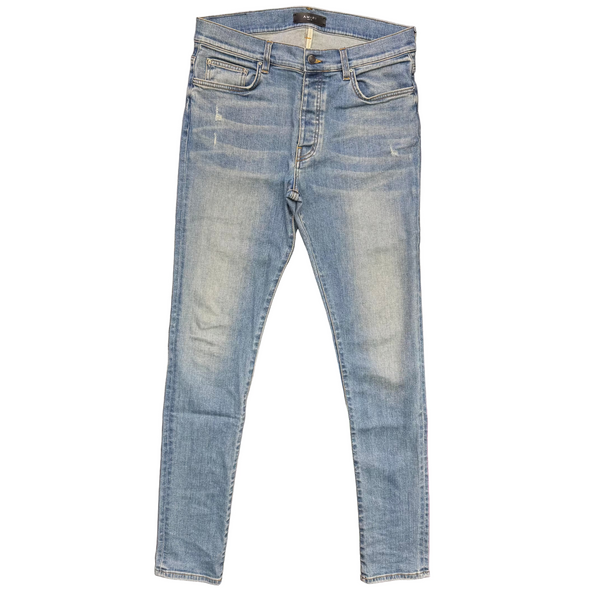Amiri Plain Light Wash Jeans Blue Denim