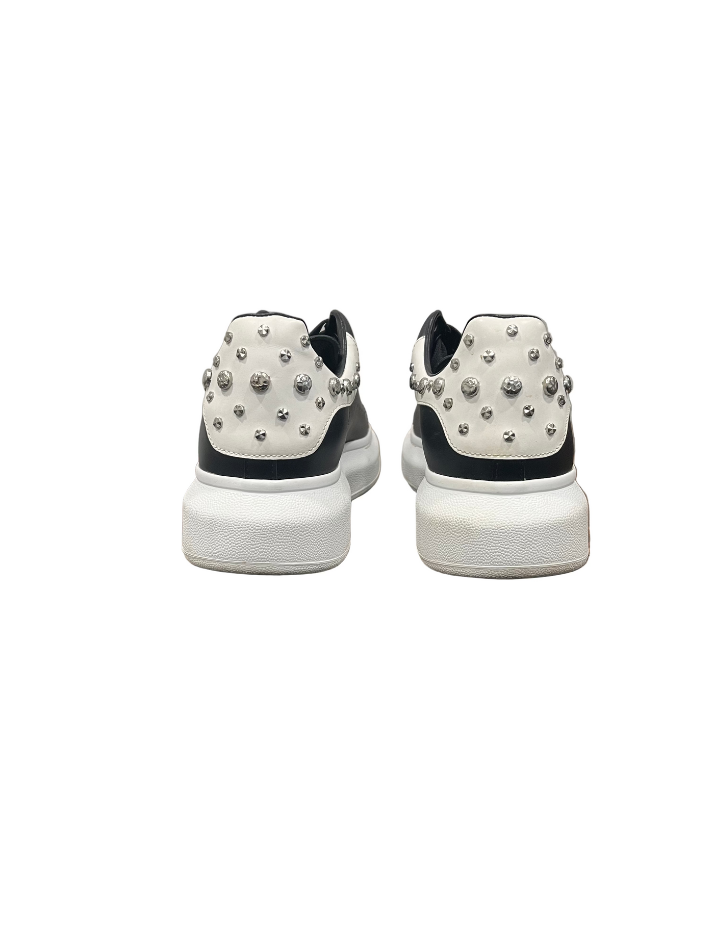 Alexander McQueen Studded Oversized Sneakers White Black
