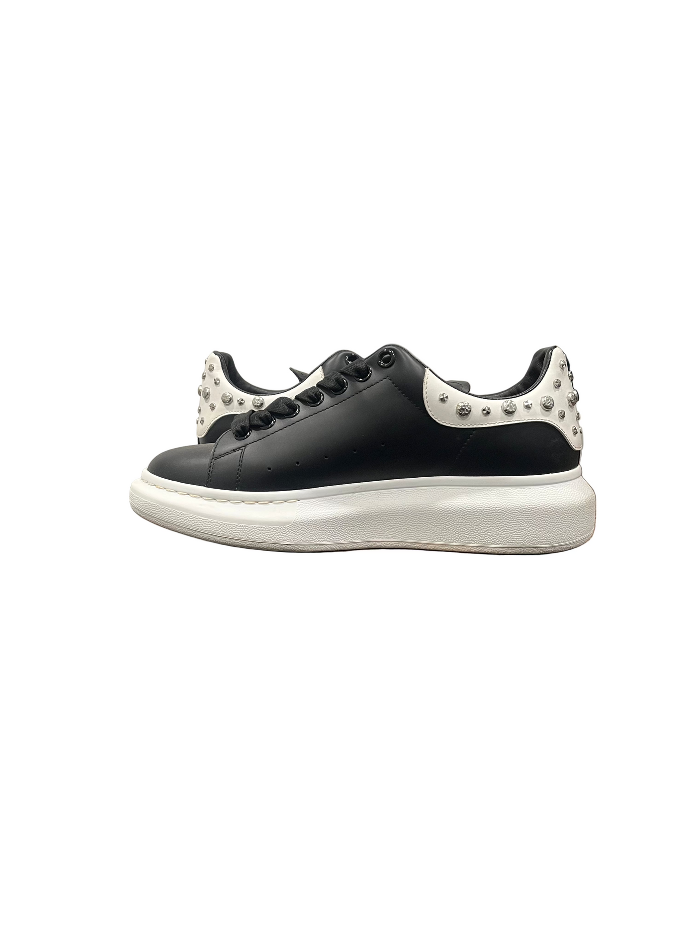 Alexander McQueen Studded Oversized Sneakers White Black
