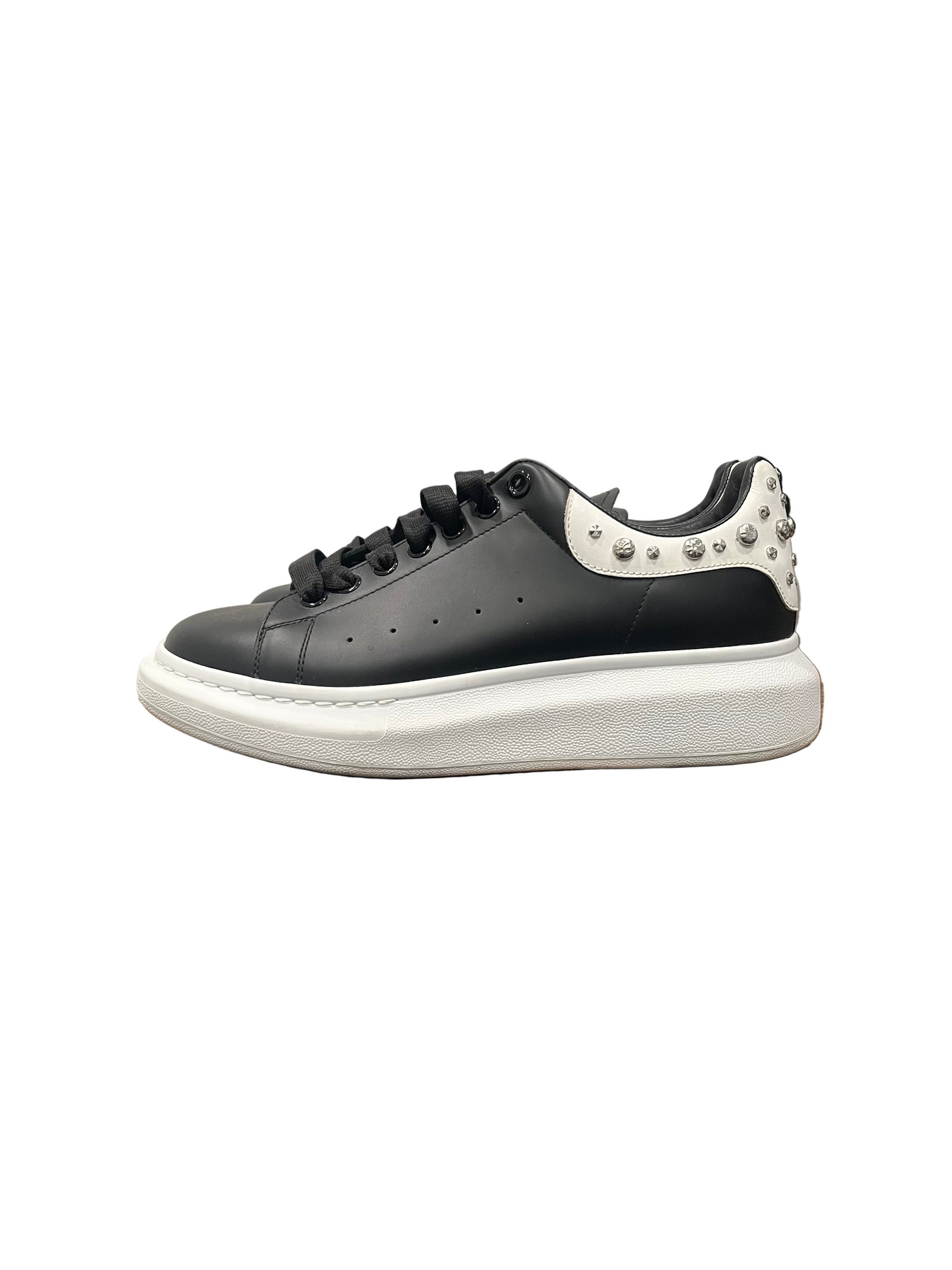 Alexander McQueen Studded Oversized Sneakers White Black
