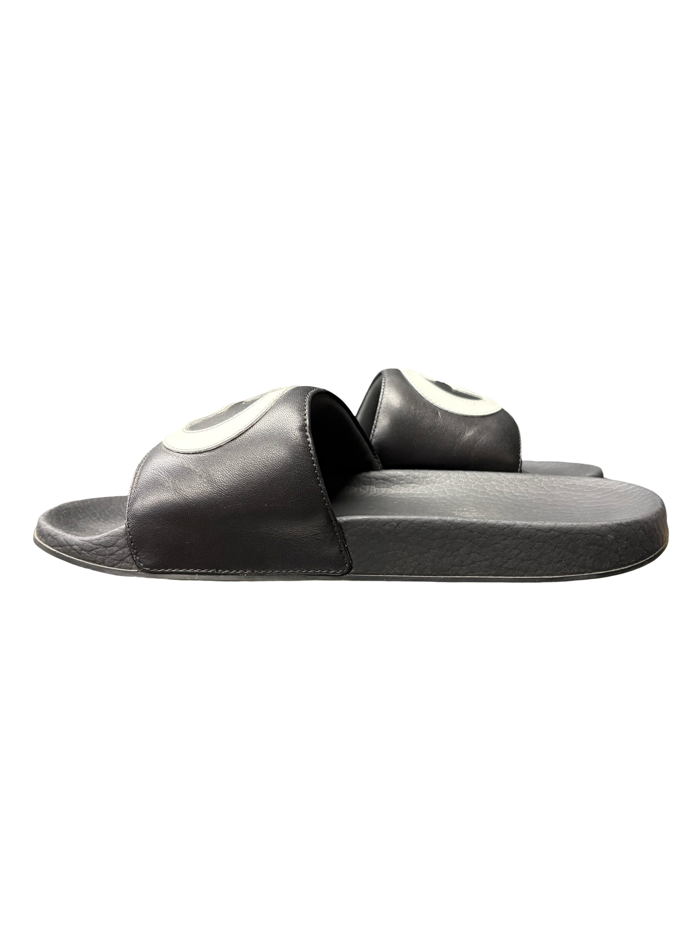 Gucci Interlocking G Slides Black/White Logo