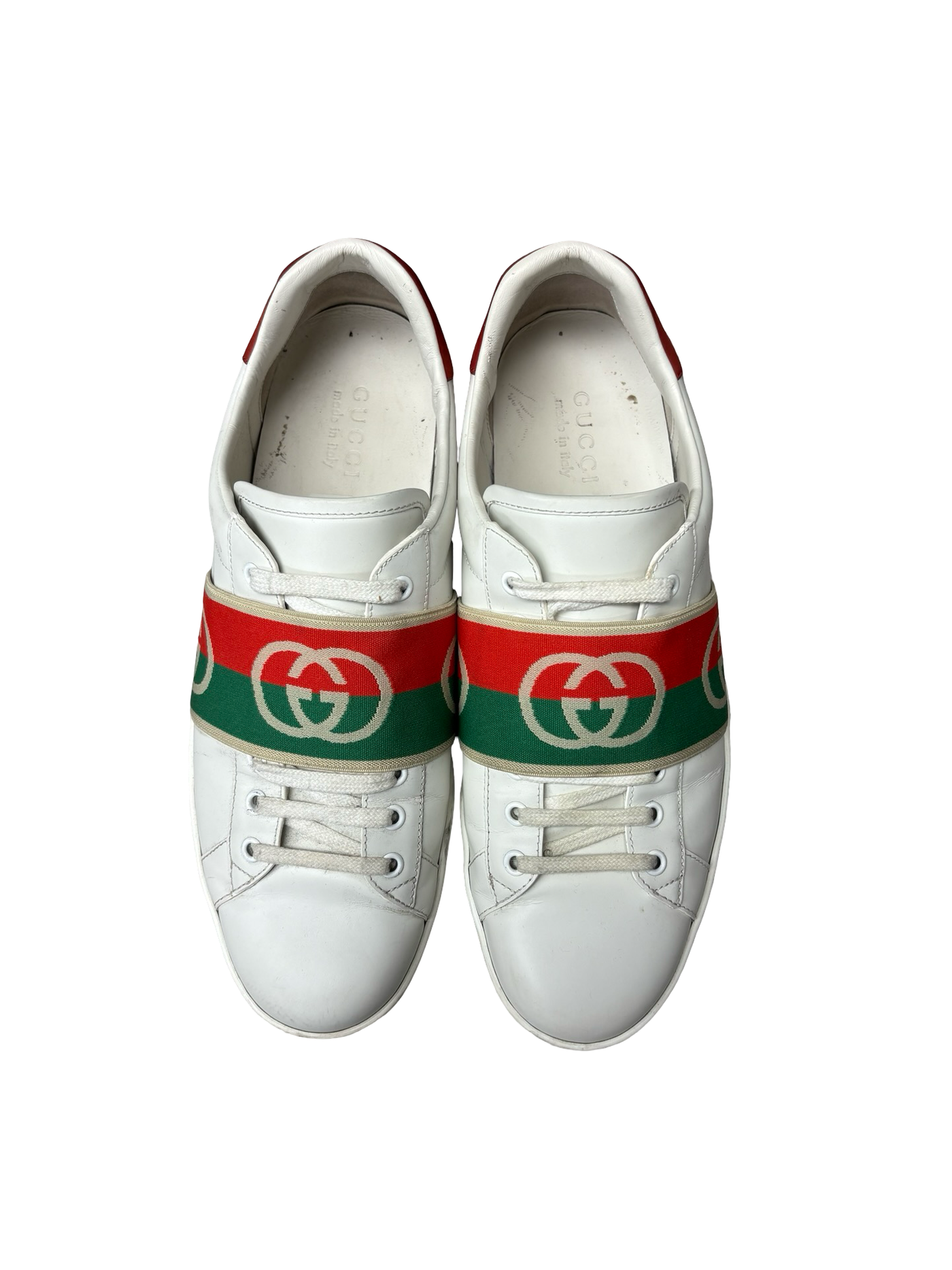 Gucci Ace Sneakers With Elastic Web White