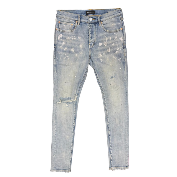 Purple Brand Paint Blowout Jeans Light Indigo