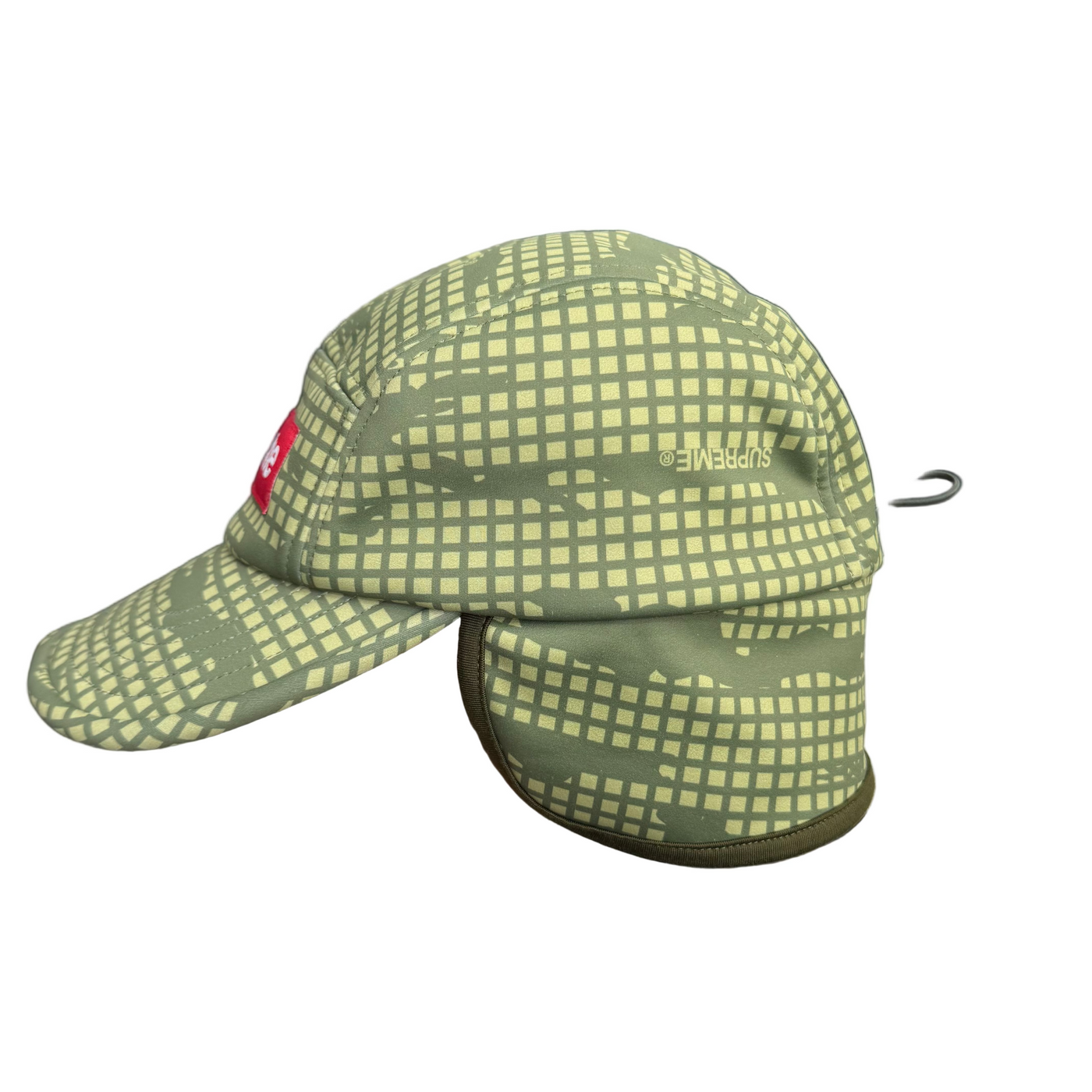 Supreme Windstopper Earflap Camp Cap Olive Grid Camo