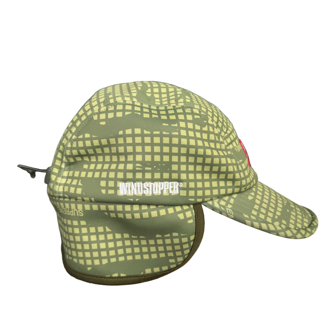 Supreme Windstopper Earflap Camp Cap Olive Grid Camo