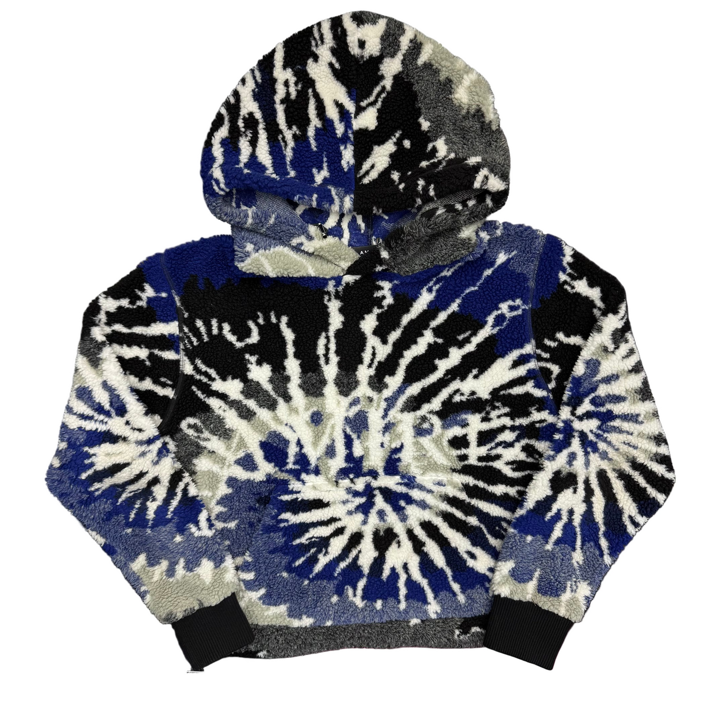Amiri Tie Dye Polar Fleece Hoodie Blue Black Purple