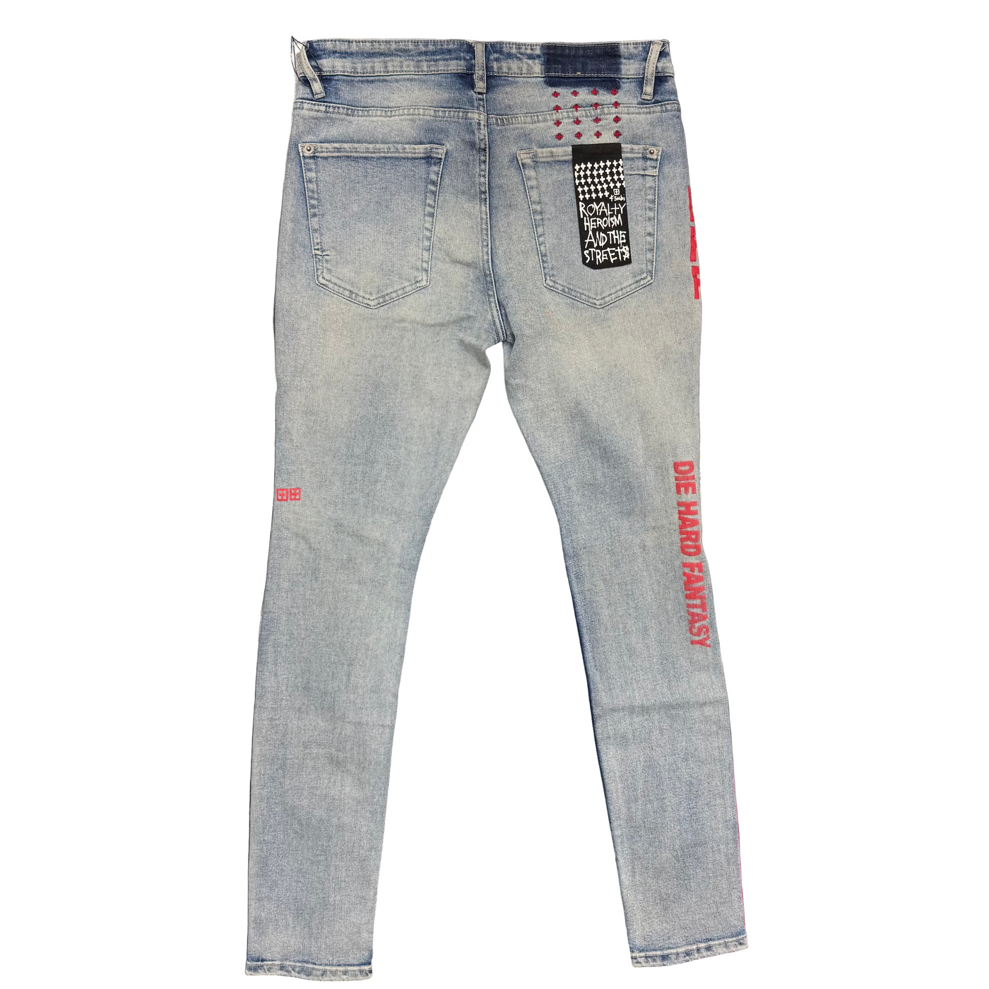 Ksubi Van Winkle Lion Trashed Jeans Denim Blue