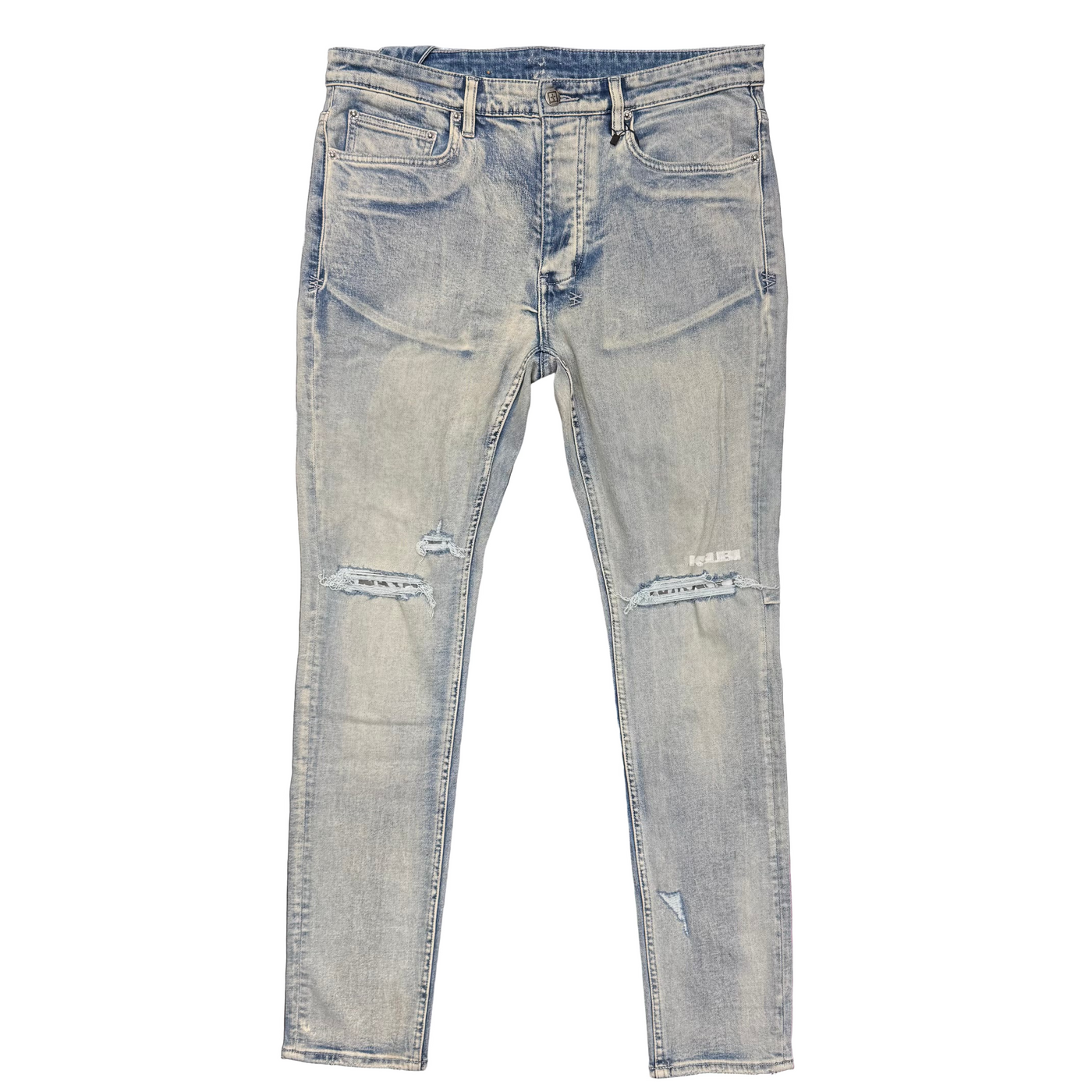 Ksubi Chitch Punk Blue Shred Jeans Denim Blue