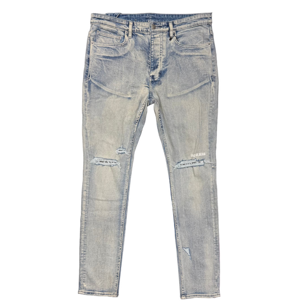 Ksubi Chitch Punk Blue Shred Jeans Denim Blue