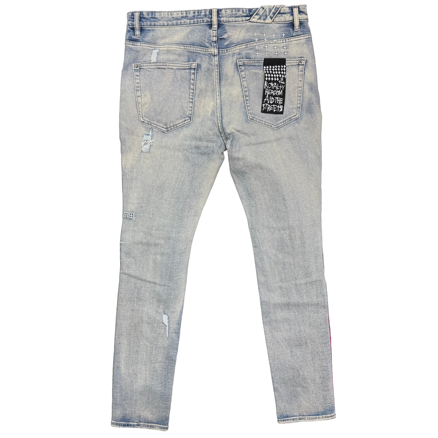 Ksubi Chitch Punk Blue Shred Jeans Denim Blue