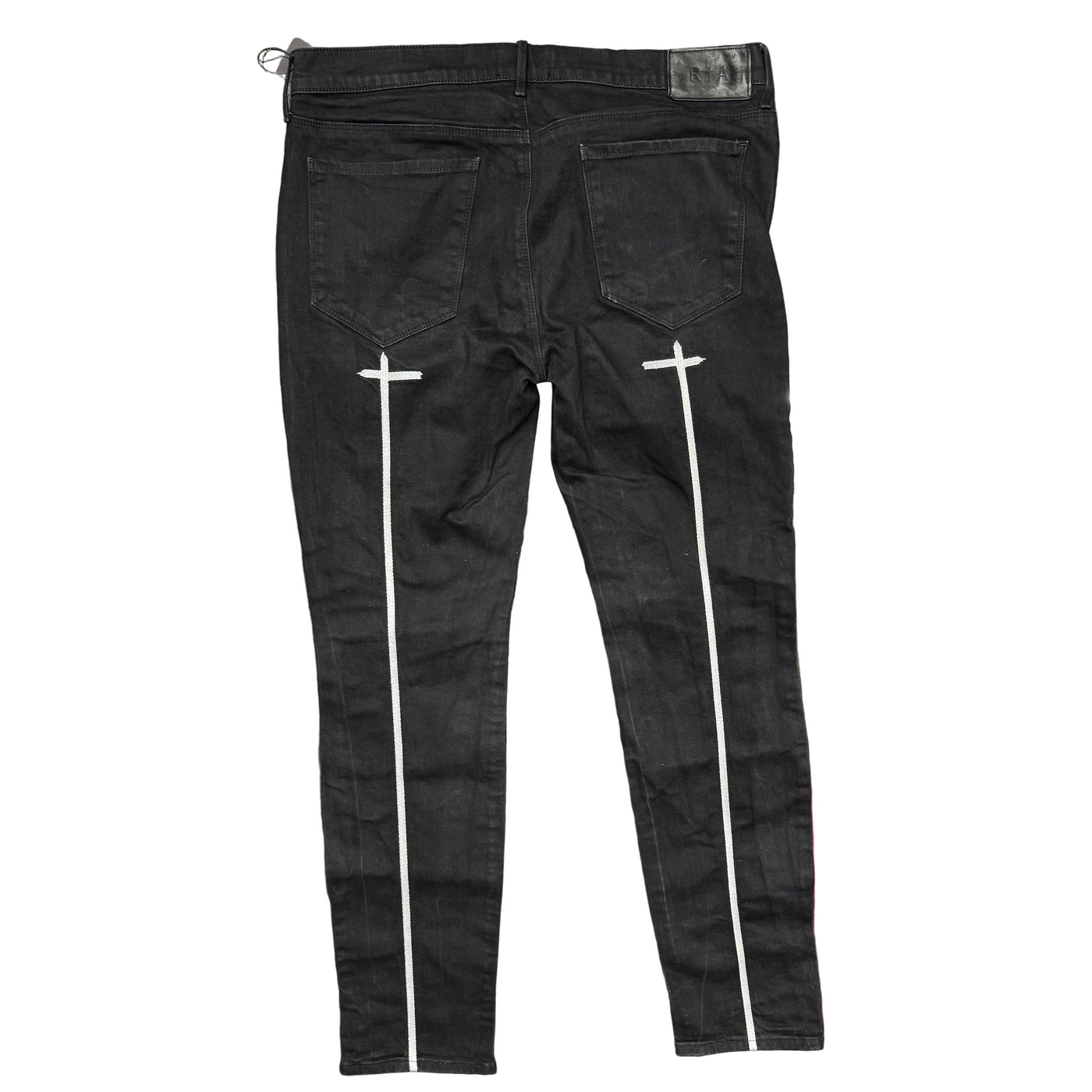 RTA 3 Cross Embroidered Jeans Black