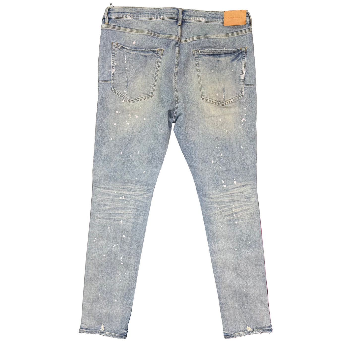 Purple Brand Paint Splatter Distressed Jeans Blue