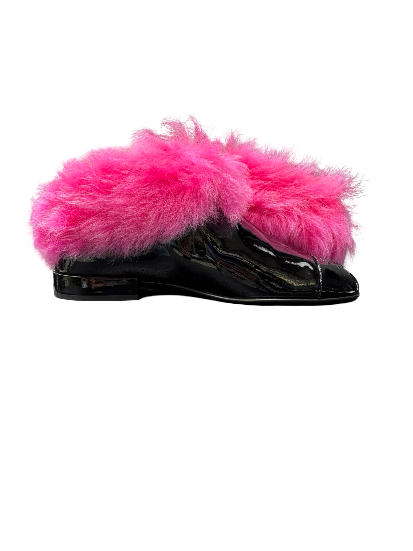 Chanel 23S CC Interlocking Logo Furry Shoes Black
