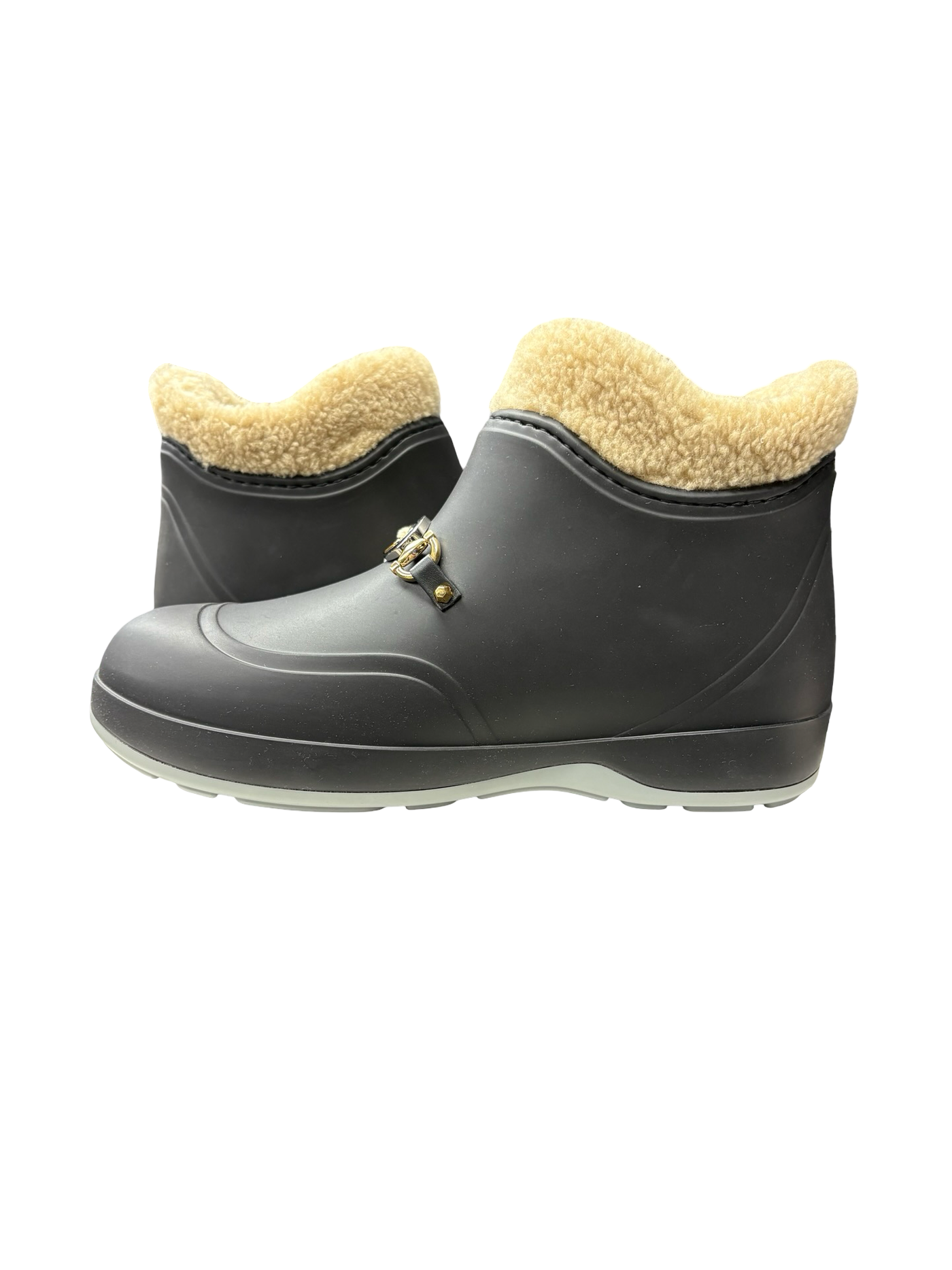 Gucci Rubber Horsebit Ankle Boots Black