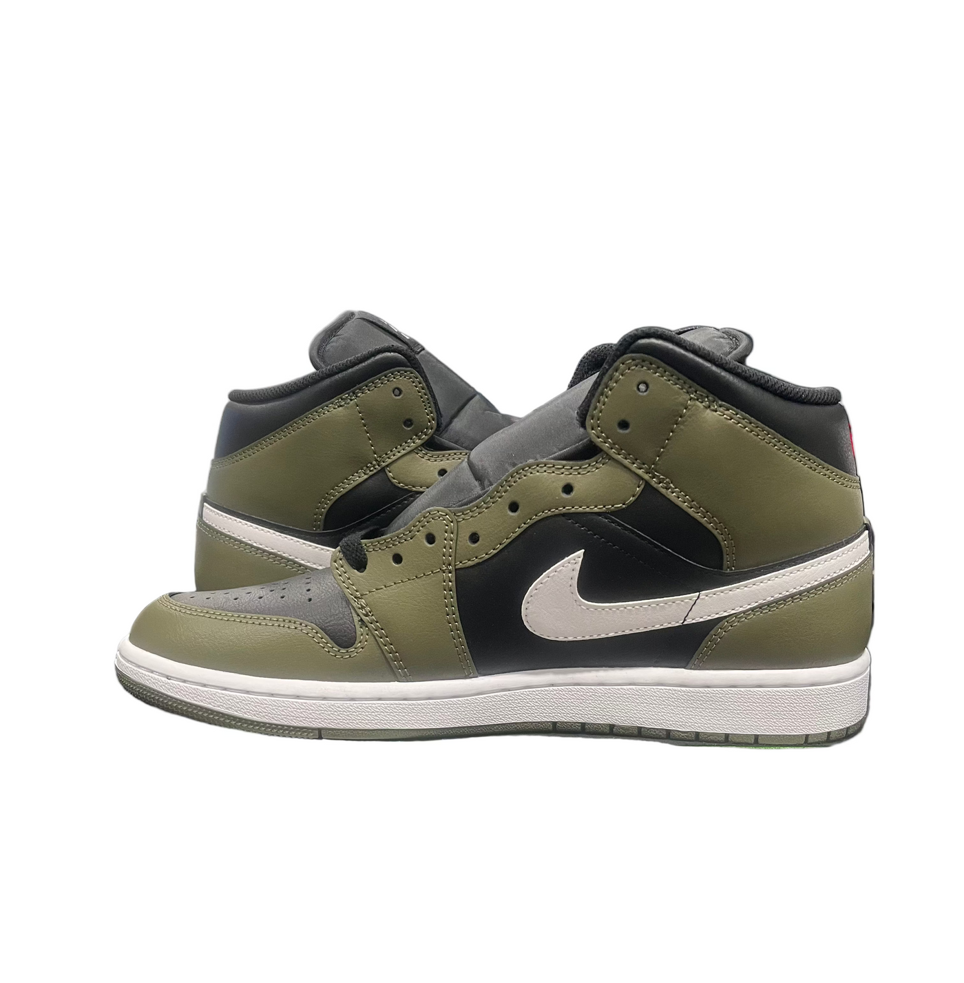 Nike Air Jordan 1 Mid Black Olive White