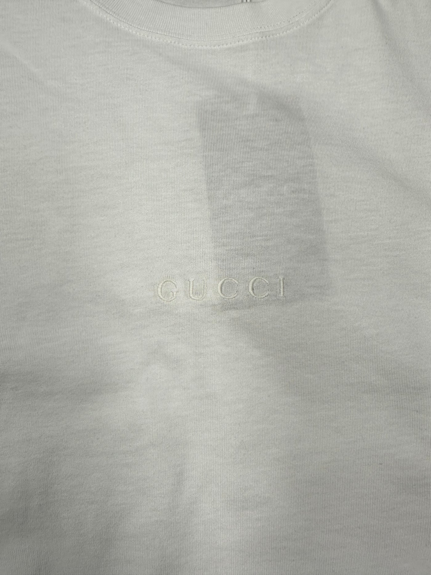 Gucci White Cotton Jersey T-Shirt