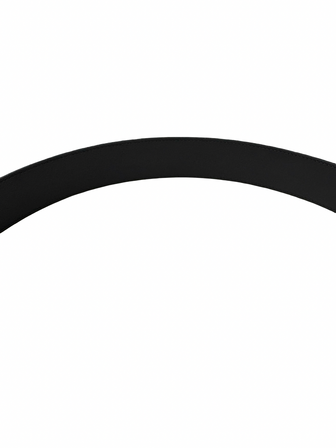 Gucci Signature Leather Belt With Palladium-Toned Interlocking G Buckle Black