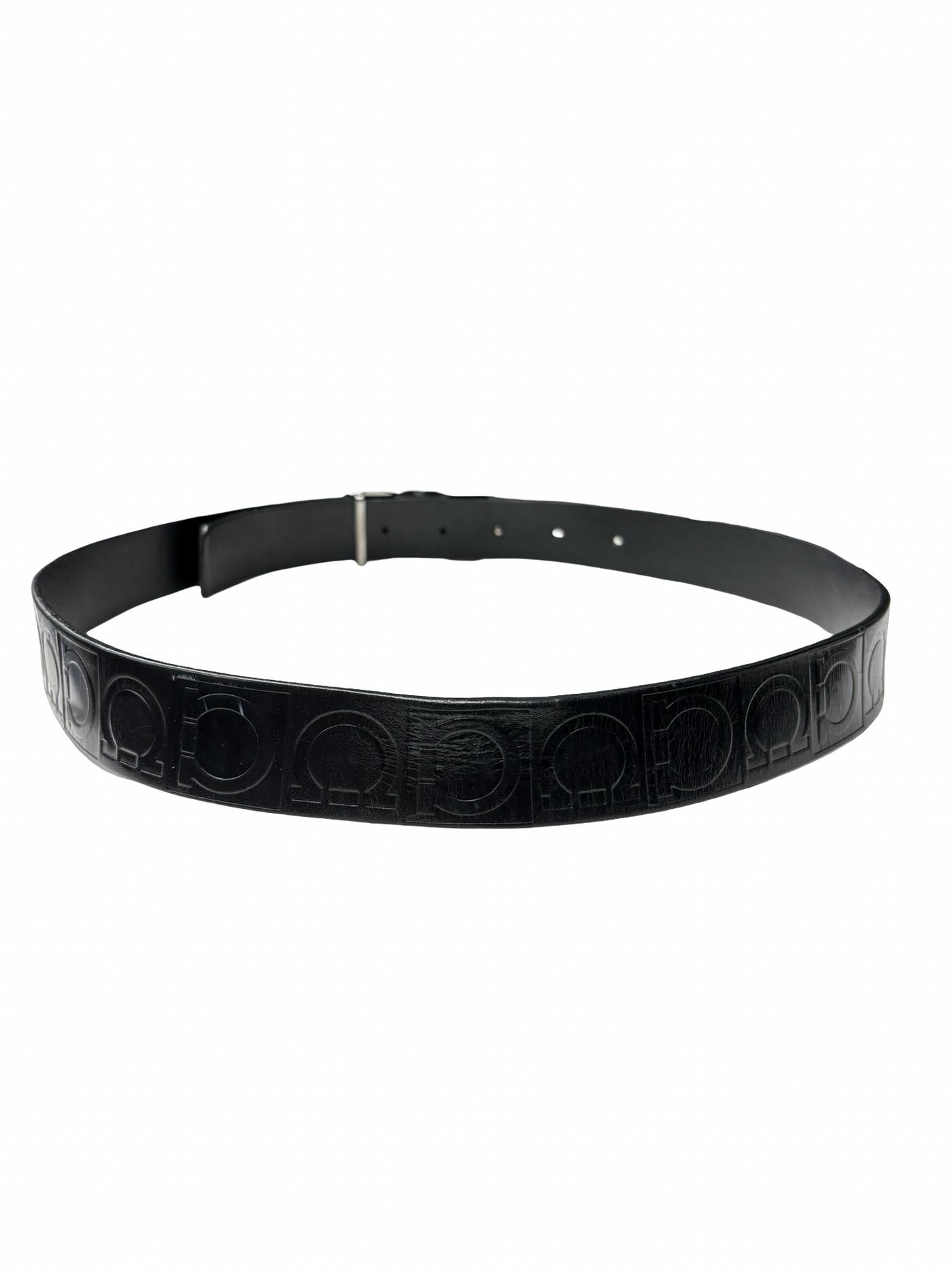 Salvatore Ferragamo Gancini Belt Black With Silver-Tone Logo Buckle