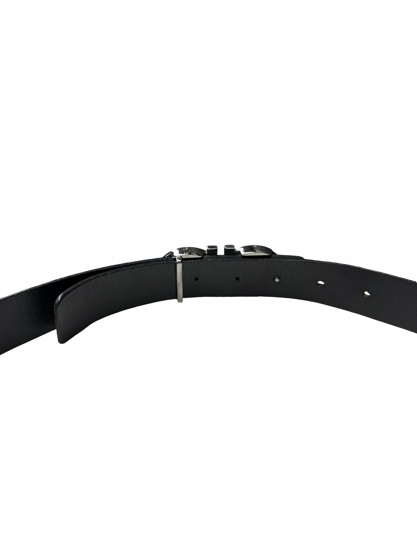 Salvatore Ferragamo Gancini Belt Black With Silver-Tone Logo Buckle