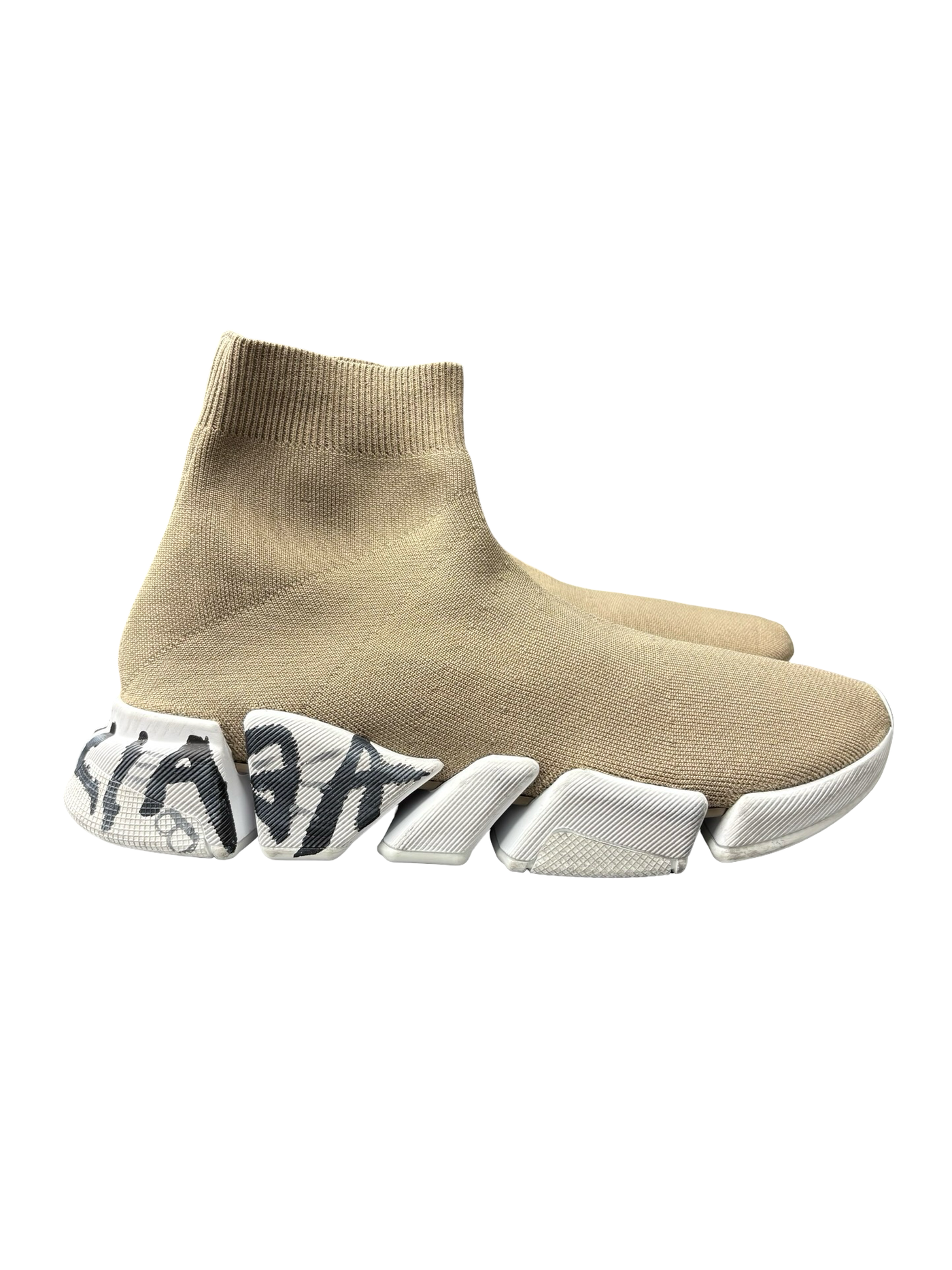 Balenciaga Speed 2.0 Graffiti Sneakers Beige