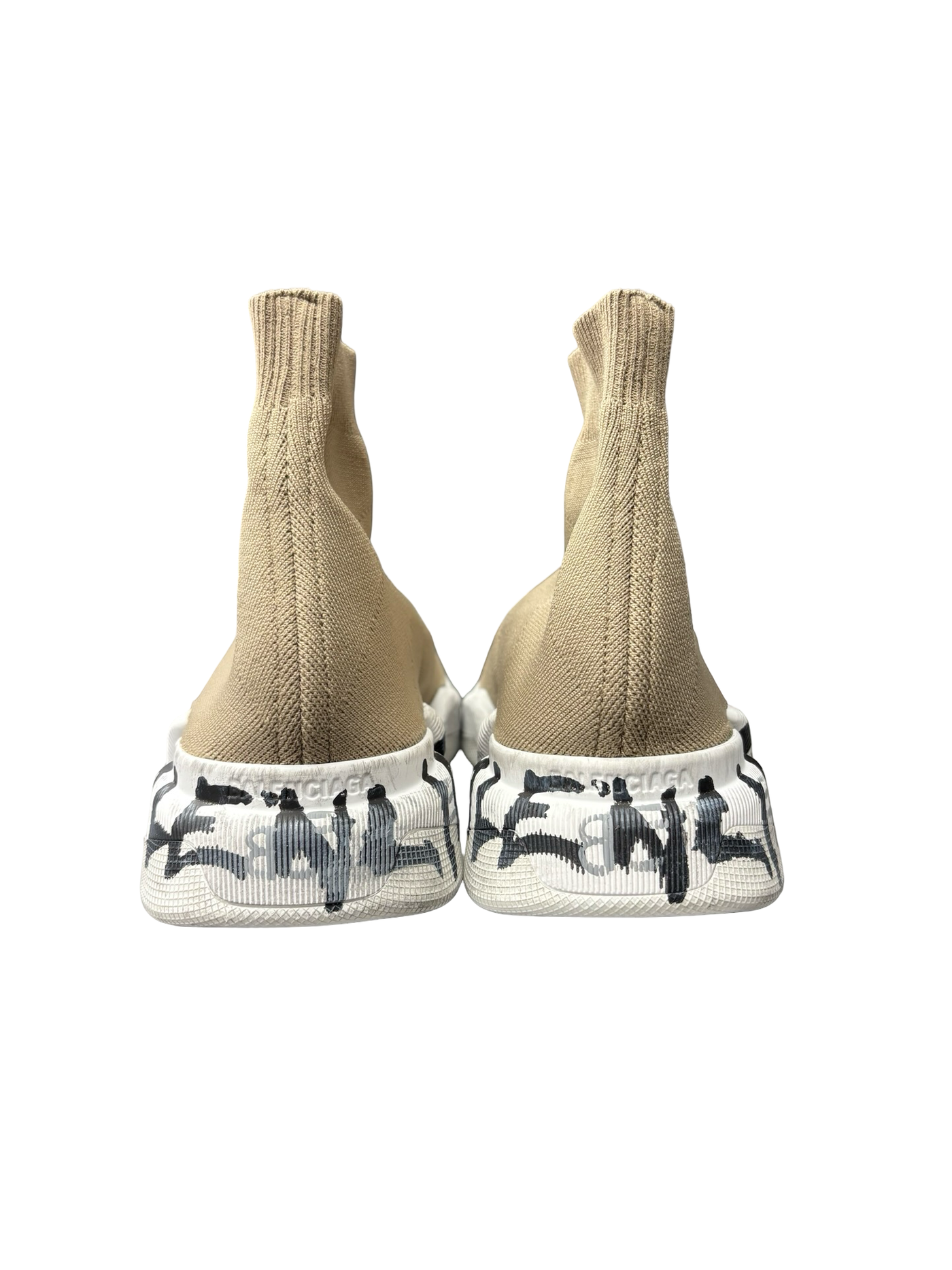 Balenciaga Speed 2.0 Graffiti Sneakers Beige