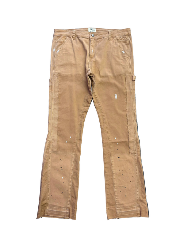Triple Sevens Flare Jeans Khaki