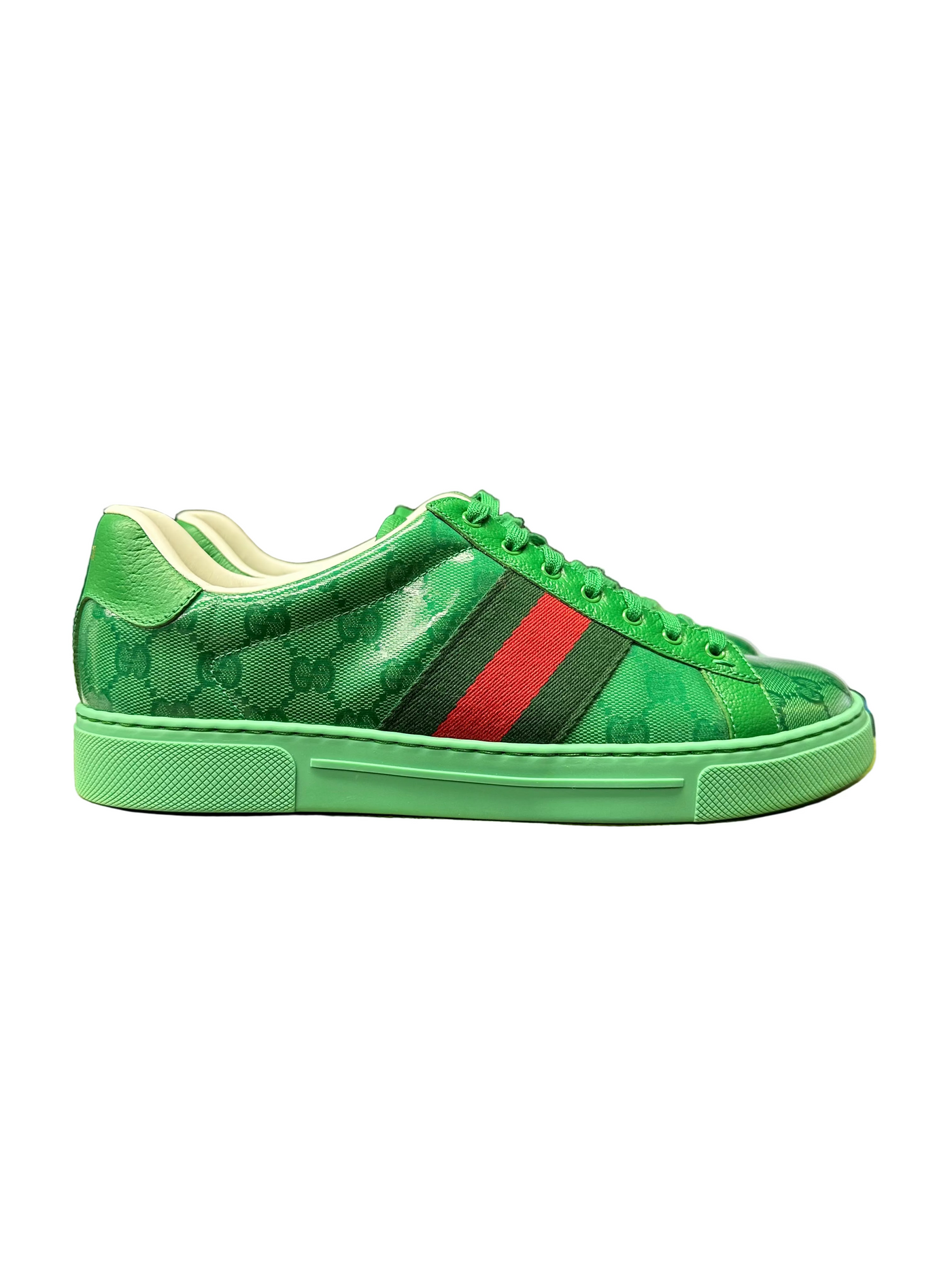Gucci Ace GG Crystal Canvas Green