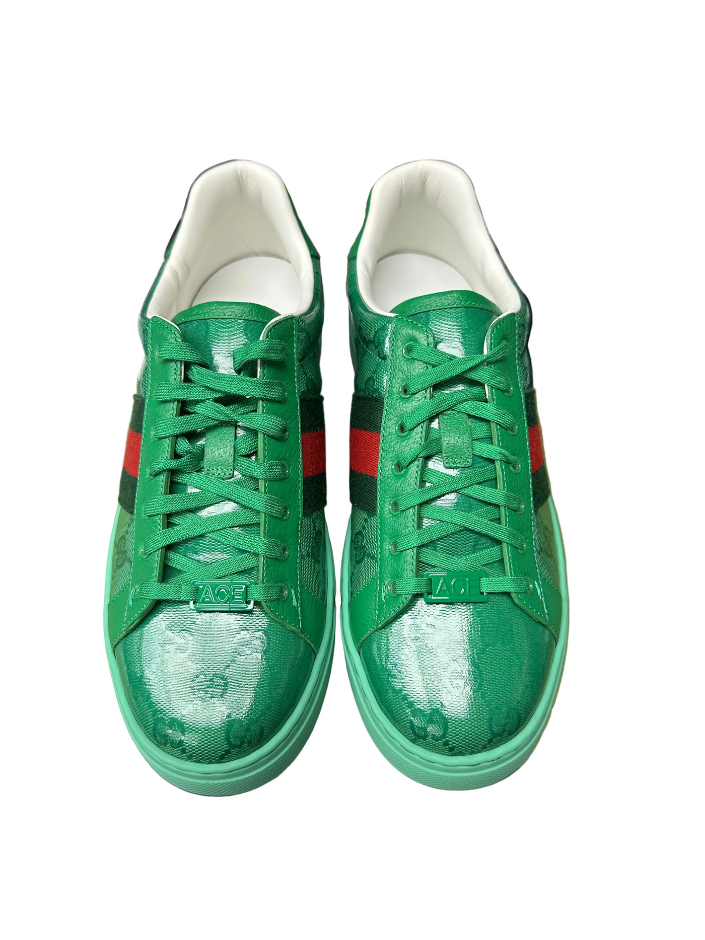 Gucci Ace GG Crystal Canvas Green