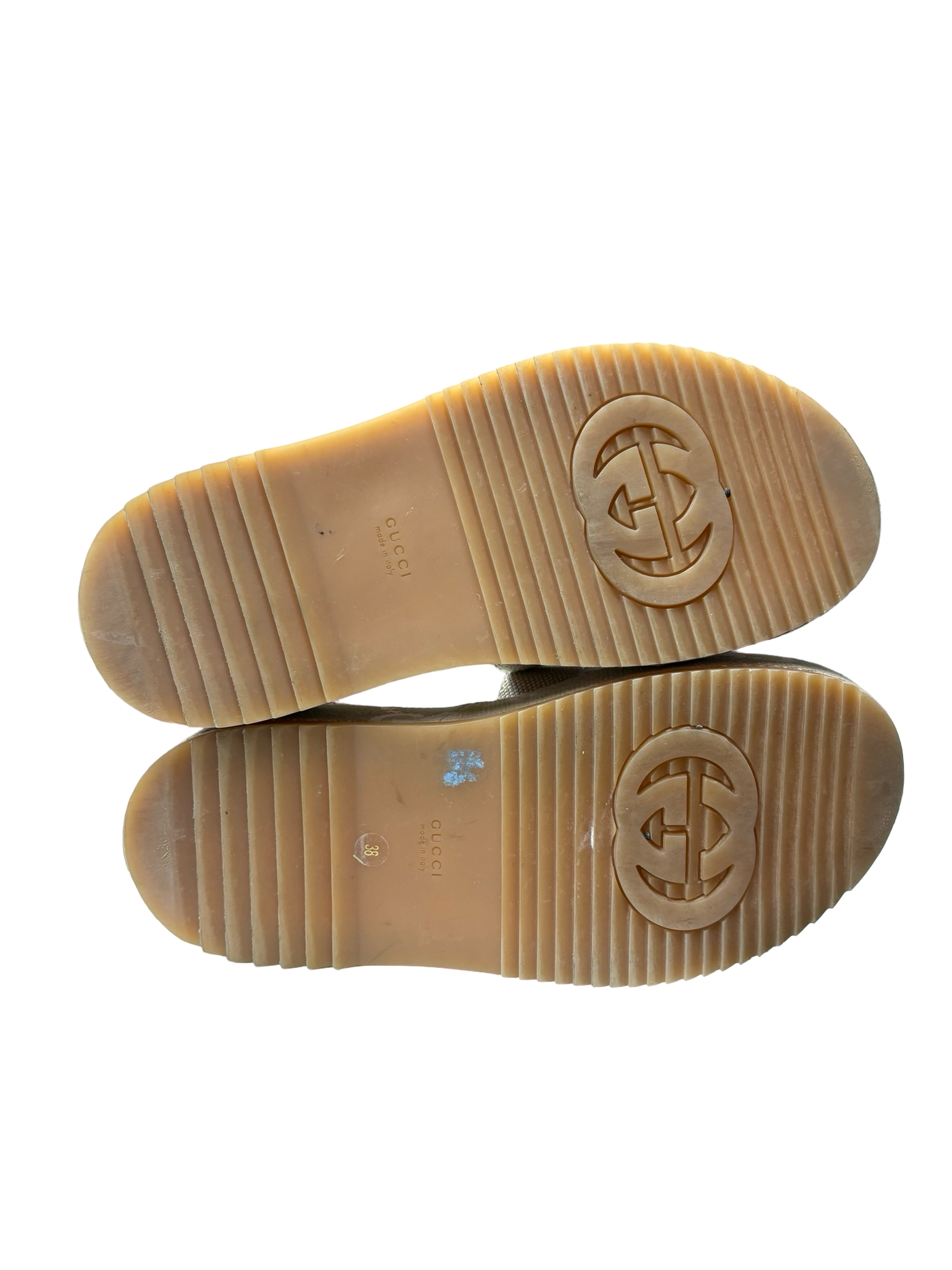 Gucci Monogram Jumbo GG Angelina Platform Slide Pink Beige