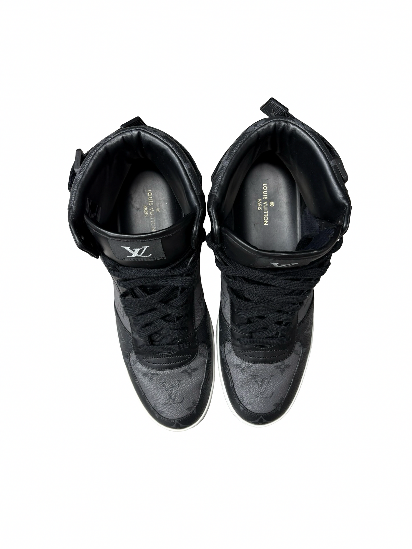 LV Rivoli High Top Sneakers Grey Black