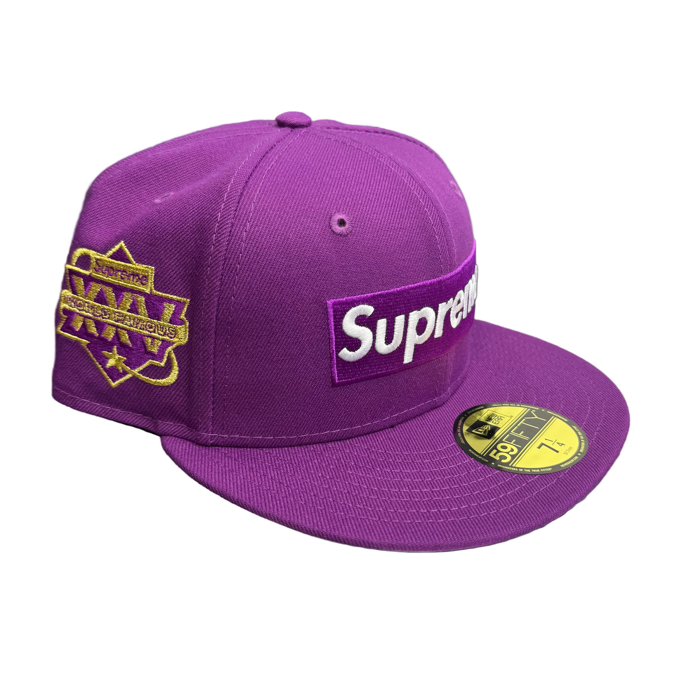 Supreme Championship Box Logo Fitted Hat New Era Purple