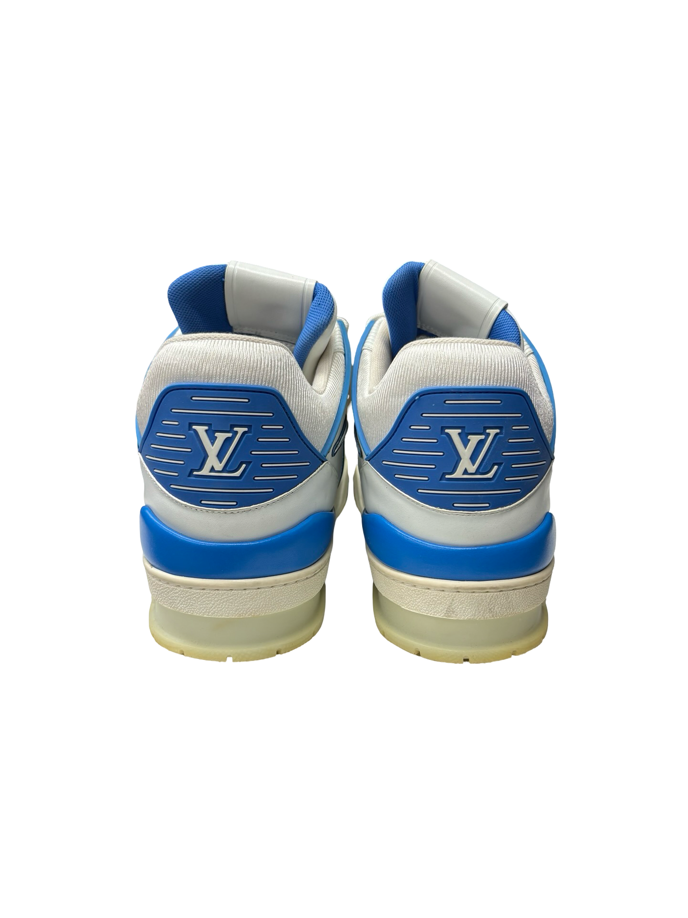 LV Men's Trainer Sneakers White Blue