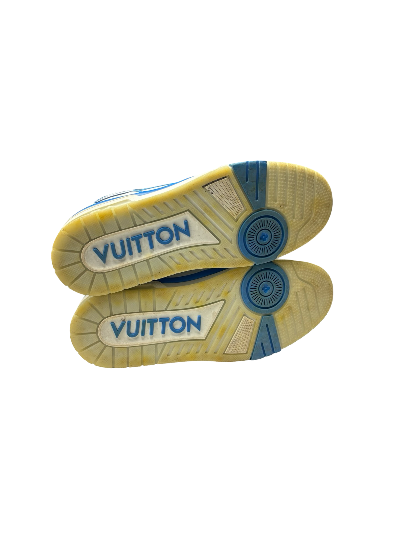 LV Men's Trainer Sneakers White Blue