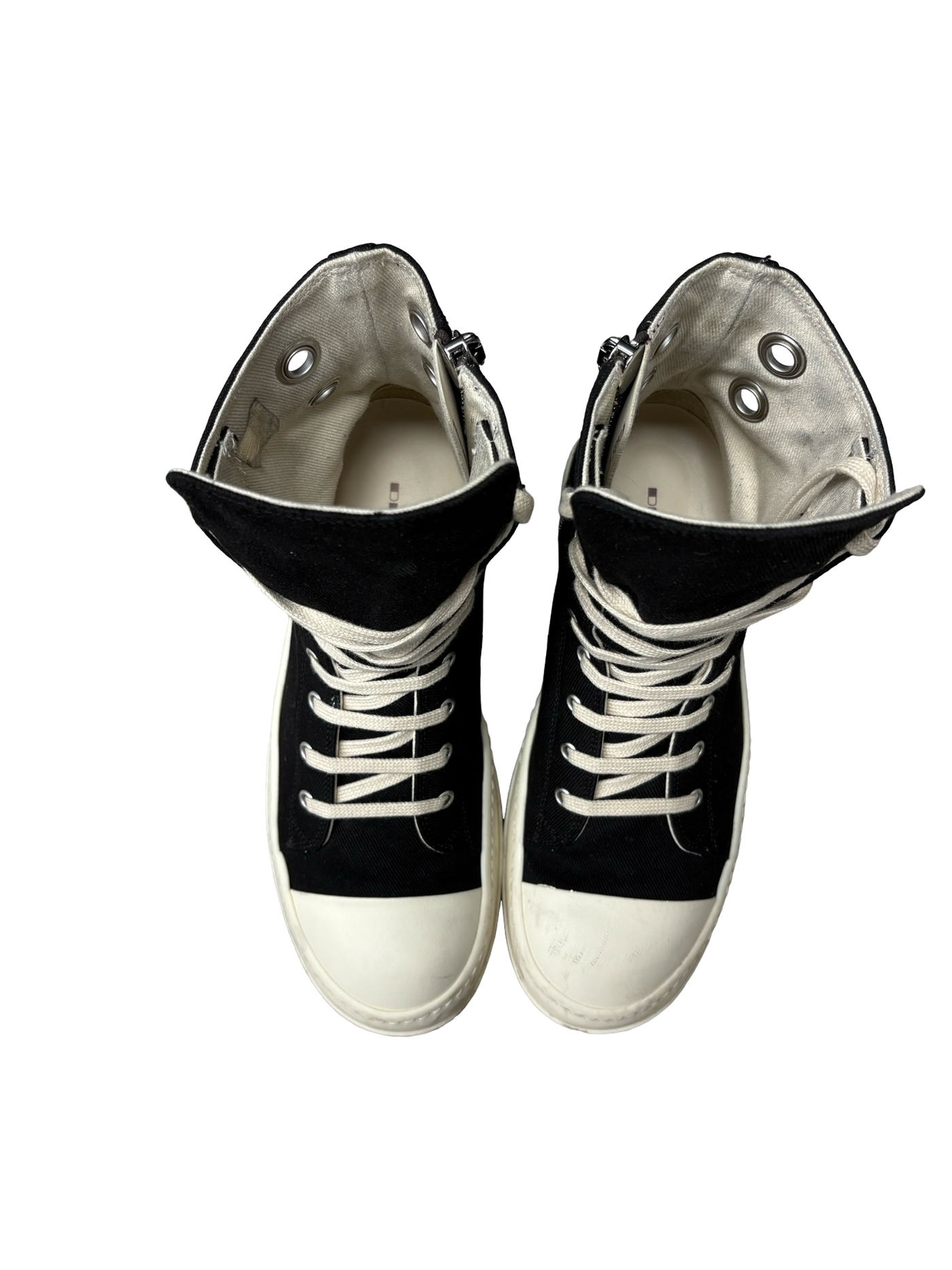 Rick Owens DRKSHDW Ramones High Top Sneakers Black