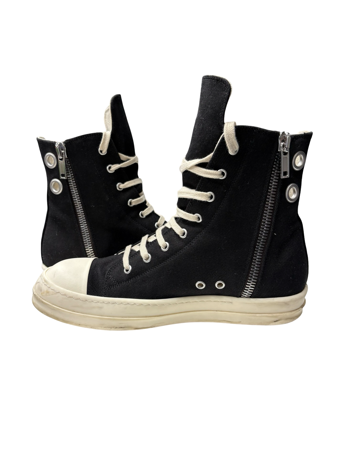Rick Owens DRKSHDW Ramones High Top Sneakers Black