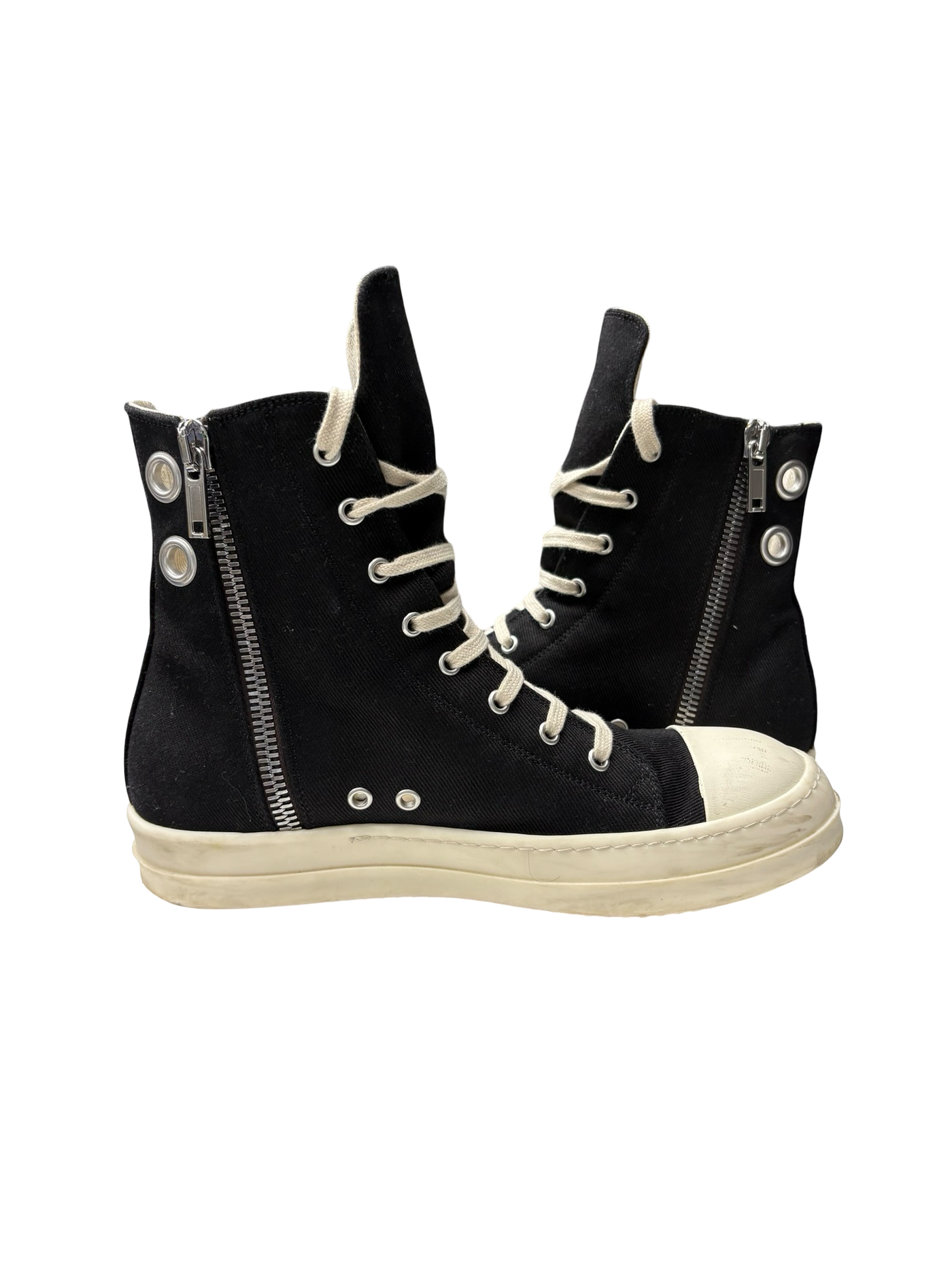 Rick Owens DRKSHDW Ramones High Top Sneakers Black