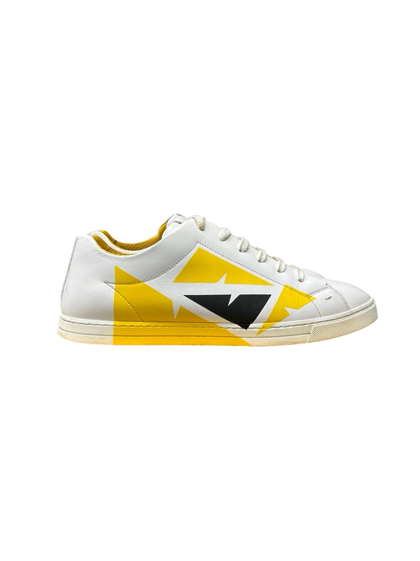 Fendi Mens Bug Eyes Leather Sneakers