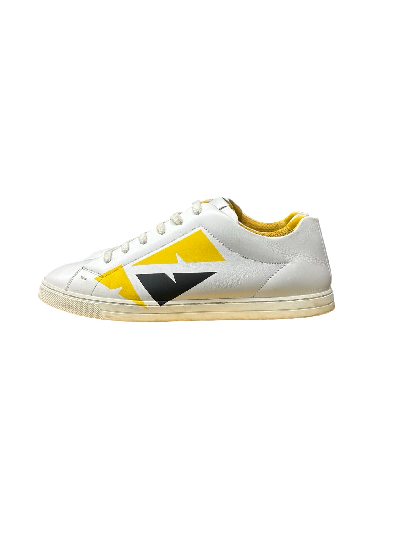 Fendi Mens Bug Eyes Leather Sneakers