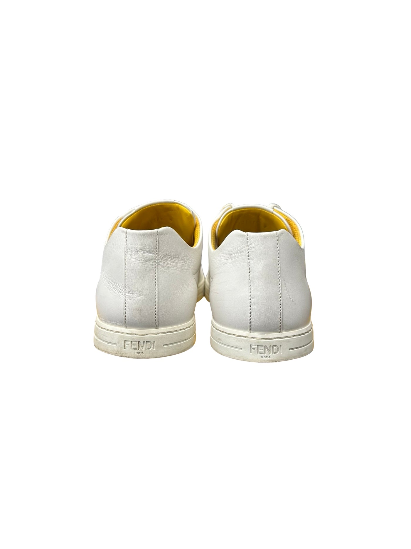 Fendi Mens Bug Eyes Leather Sneakers