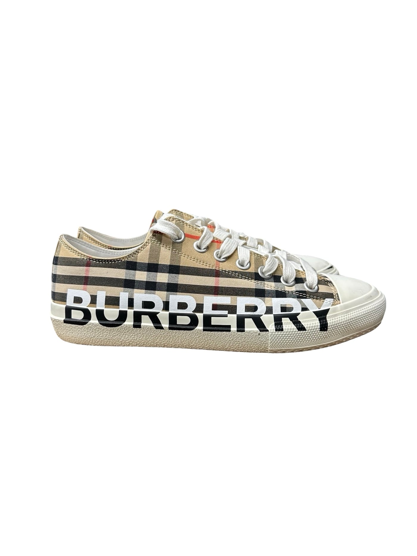 Burberry Larkhall Vintage Check Logo Canvas Sneakers