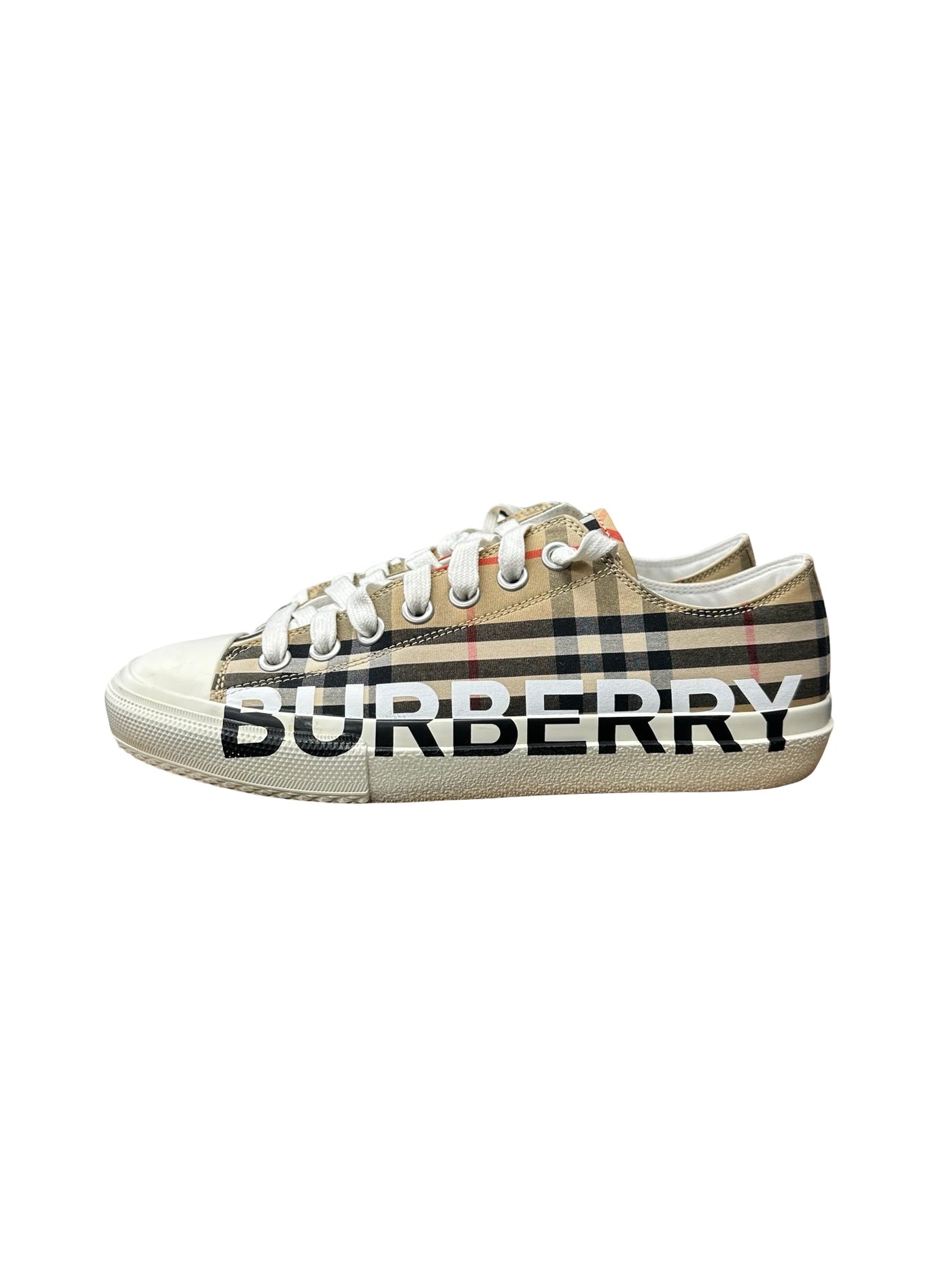 Burberry Larkhall Vintage Check Logo Canvas Sneakers