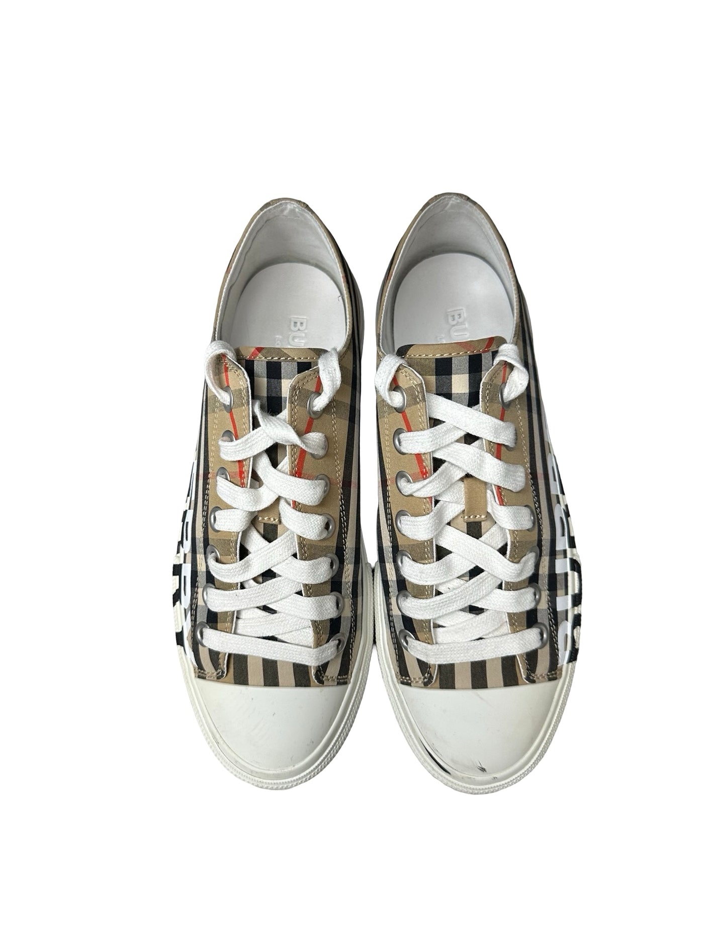 Burberry Larkhall Vintage Check Logo Canvas Sneakers