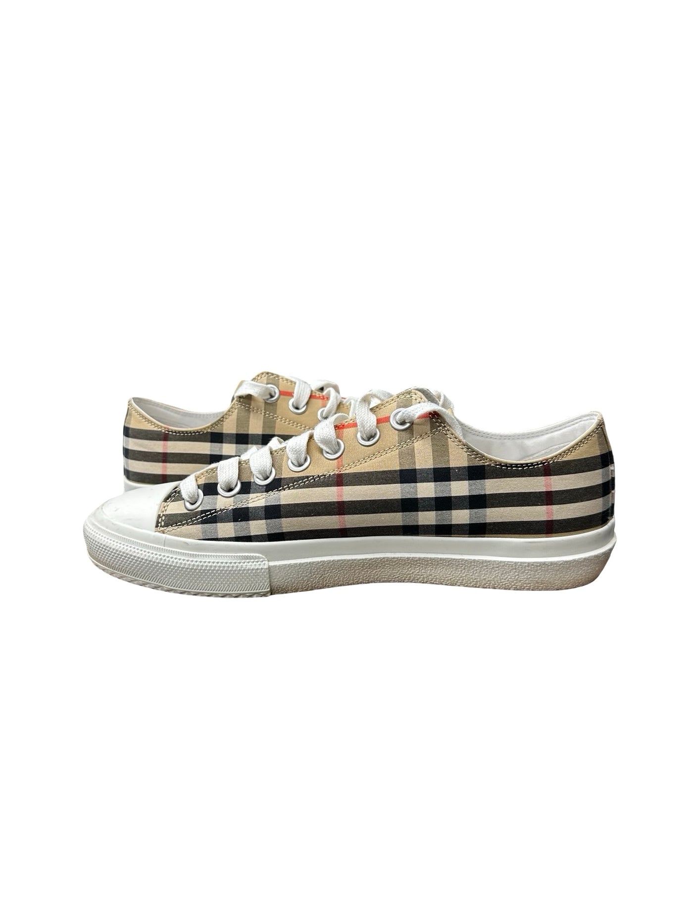 Burberry Larkhall Vintage Check Logo Canvas Sneakers