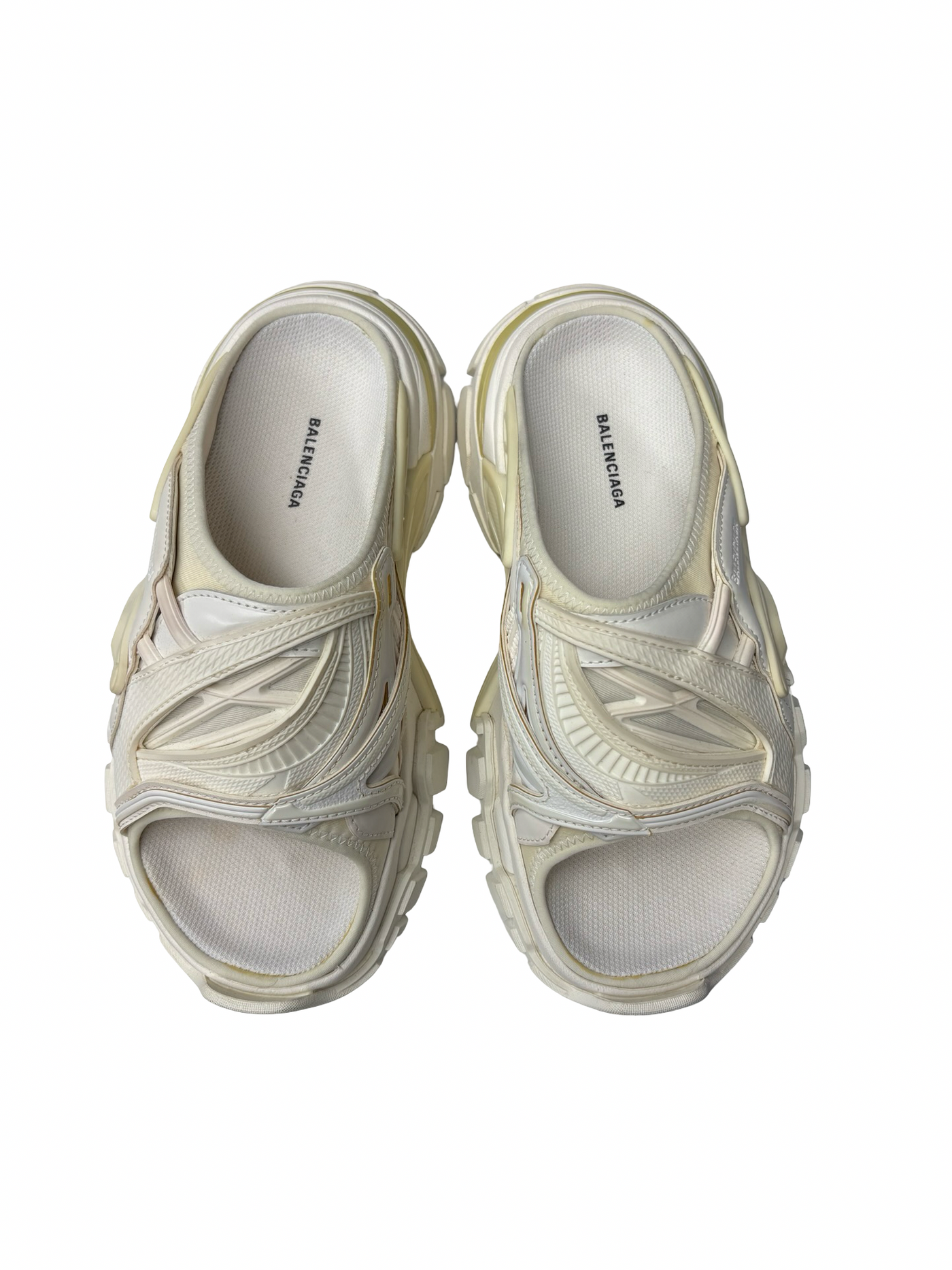 Balenciaga Track Slides White