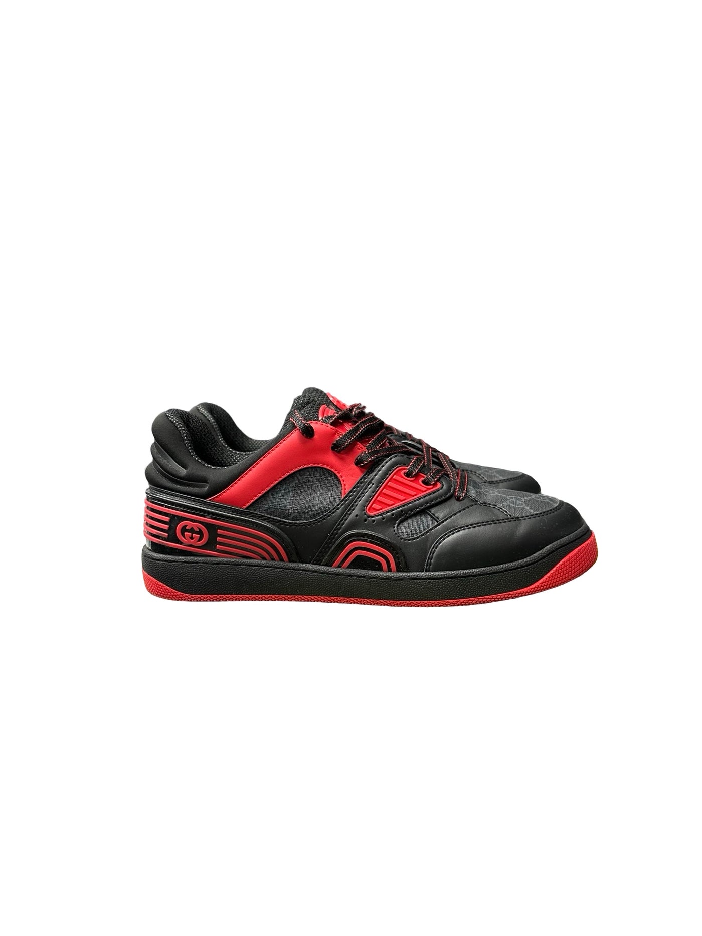 Gucci Basket Sneakers 'Black Red'