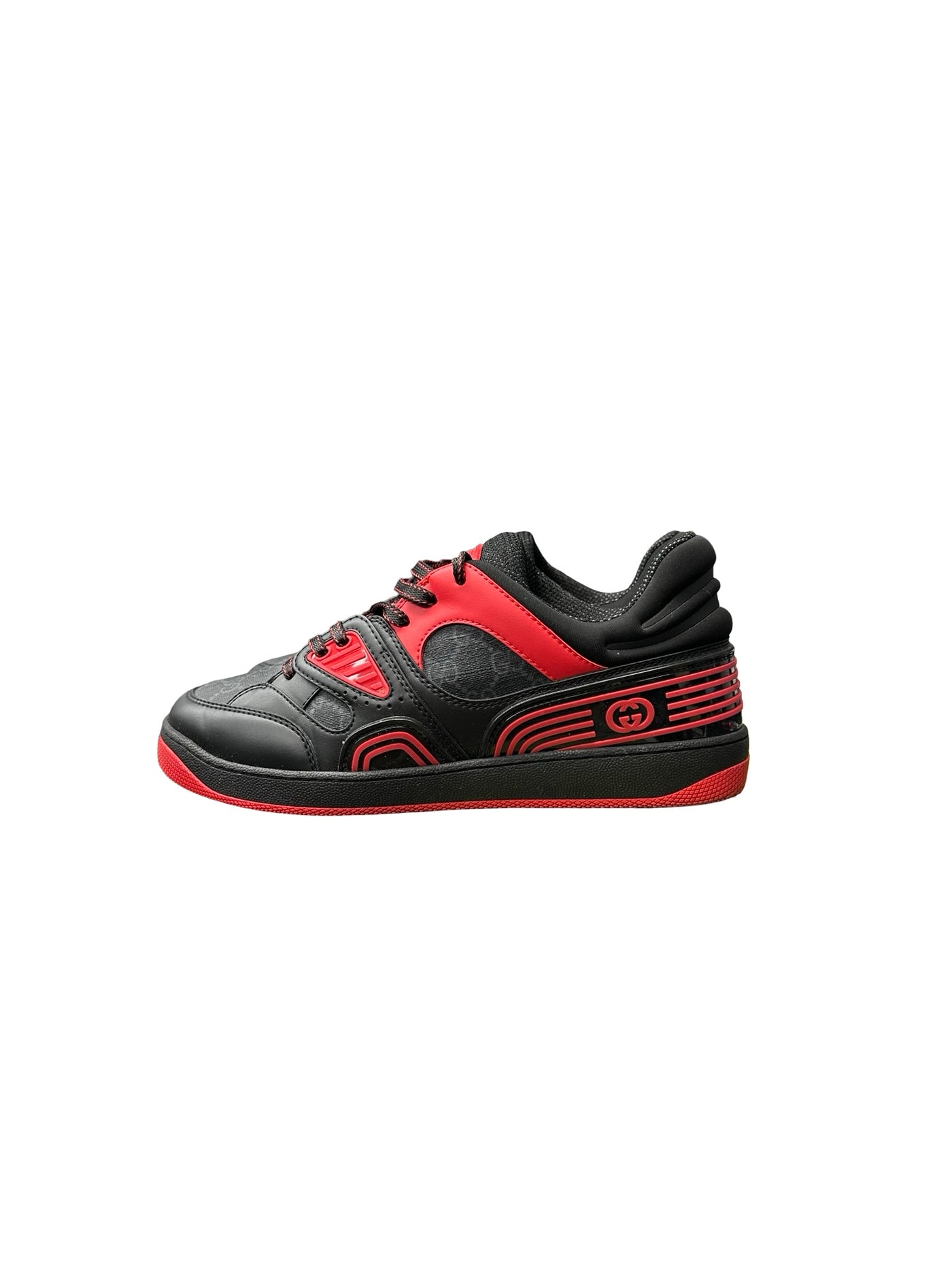 Gucci Basket Sneakers 'Black Red'