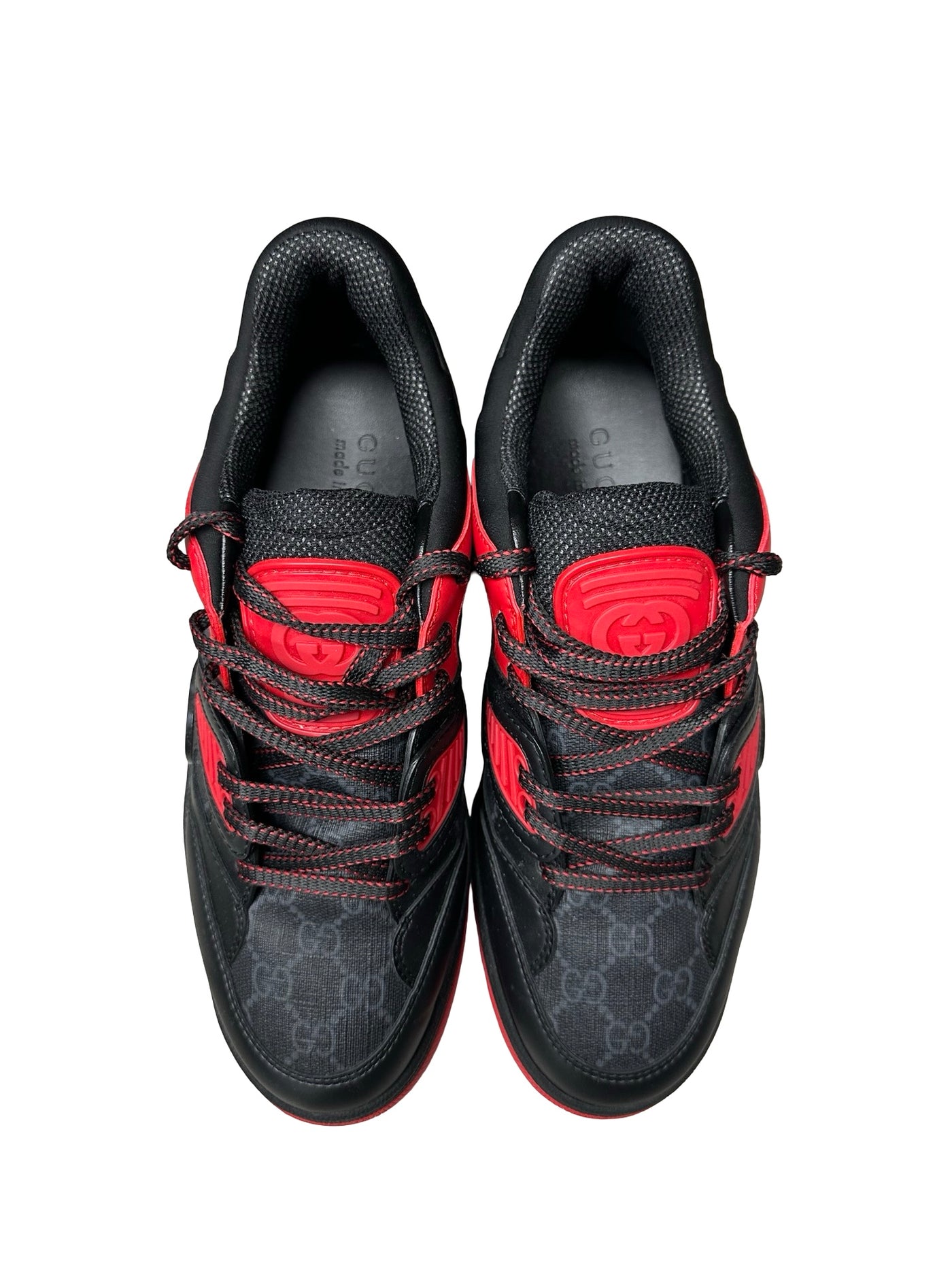 Gucci Basket Sneakers 'Black Red'