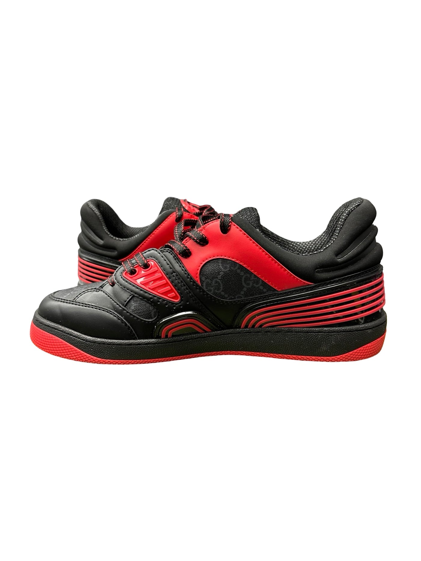 Gucci Basket Sneakers 'Black Red'