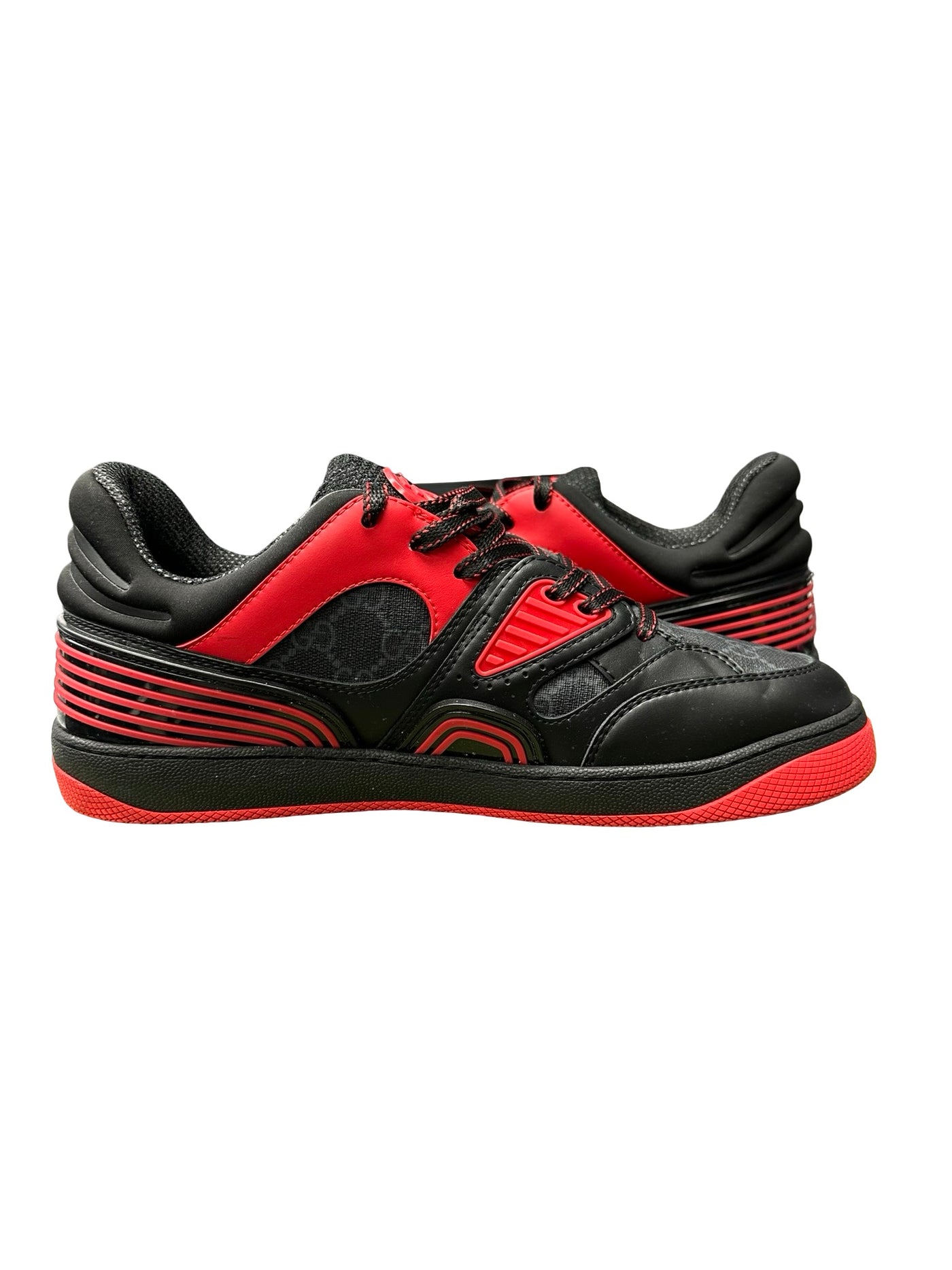Gucci Basket Sneakers 'Black Red'